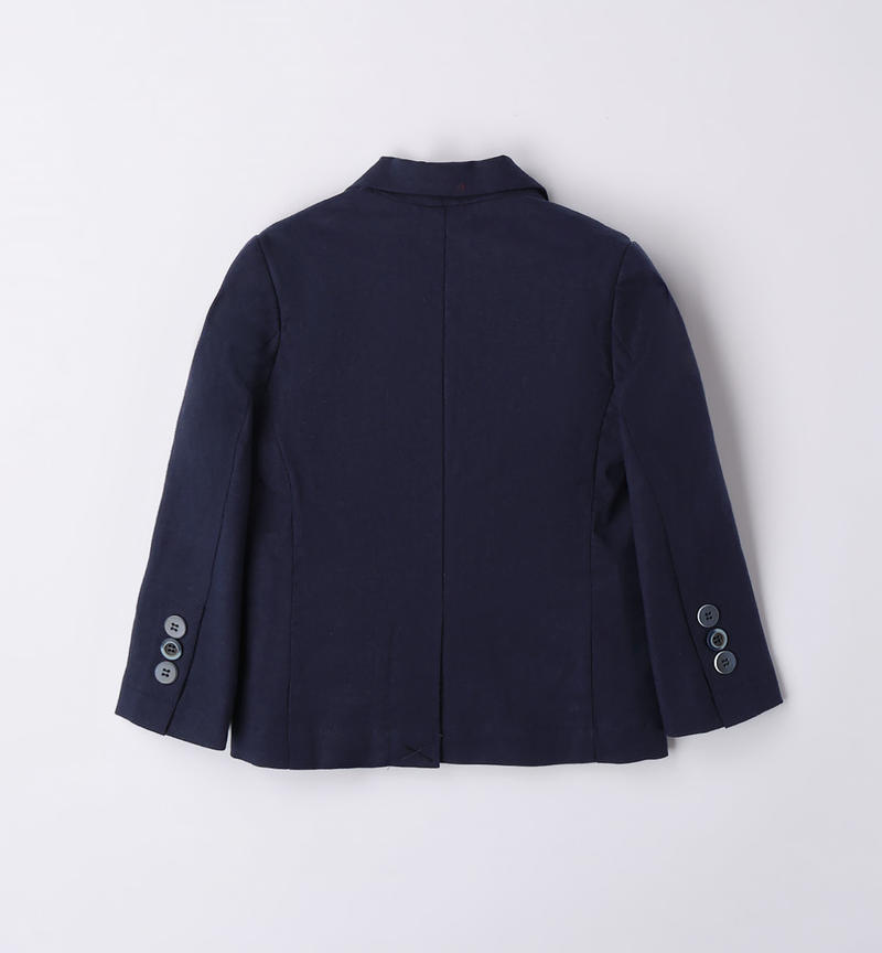 Sarabanda elegant jacket with a pocket square for boys from 9 months to 8 years NAVY-3854