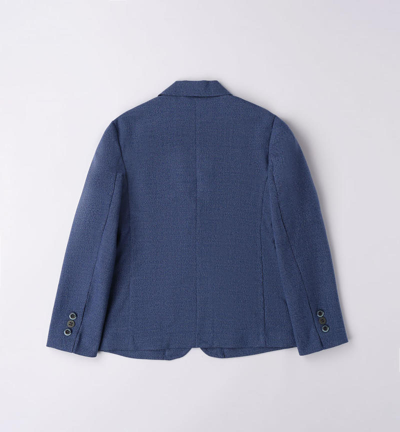 Sarabanda elegant jacket with pin for boys from 8 to 16 years NAVY-3557