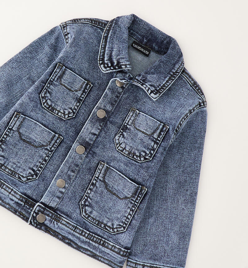 Denim jacket for children MARBLE STONE-7100