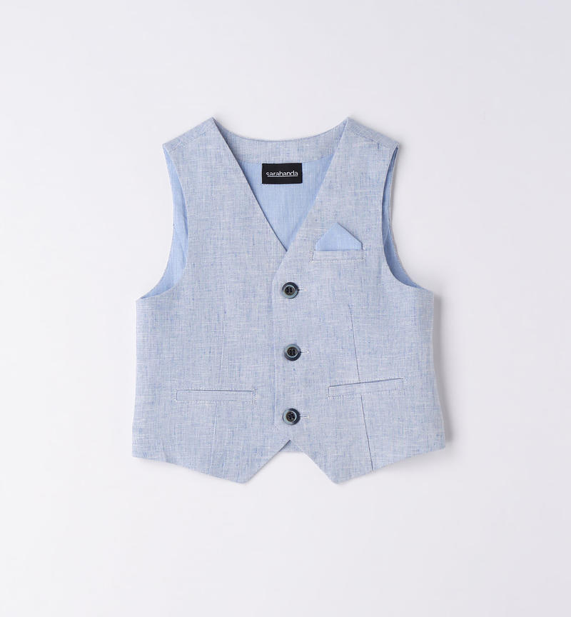 Sarabanda elegant waistcoat for boys from 9 months to 8 years AVION-3621