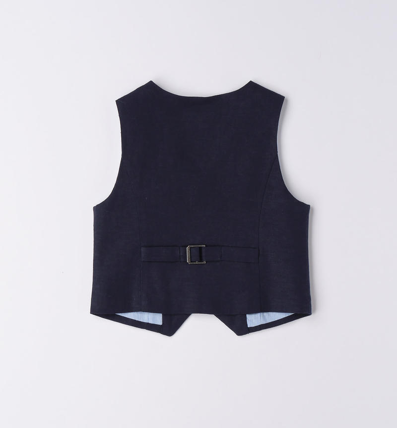 Sarabanda elegant waistcoat for boys from 9 months to 8 years NAVY-3854