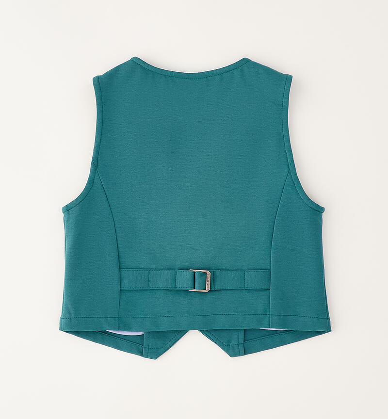 Boy's formal waistcoat VERDE SCURO-4537