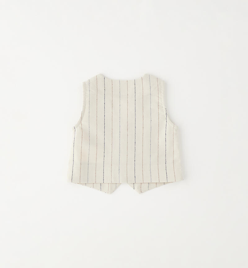 Newborn ceremony vest ECRU'-0164