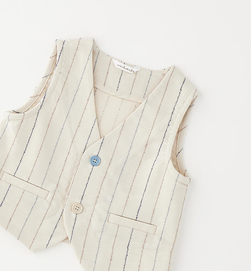 Newborn ceremony vest ECRU'-0164