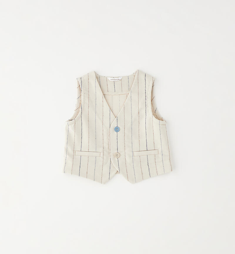 Newborn ceremony vest ECRU'-0164