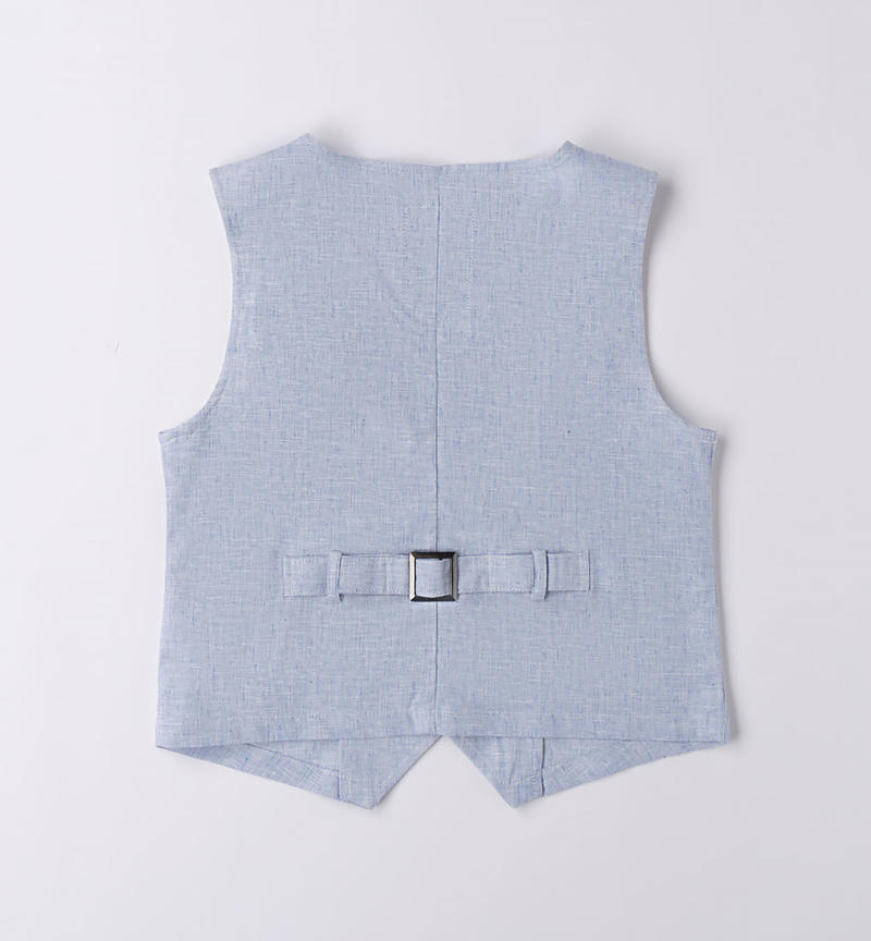 Sarabanda elegant linen waistcoat for boys from 8 to 16 years AVION-3621