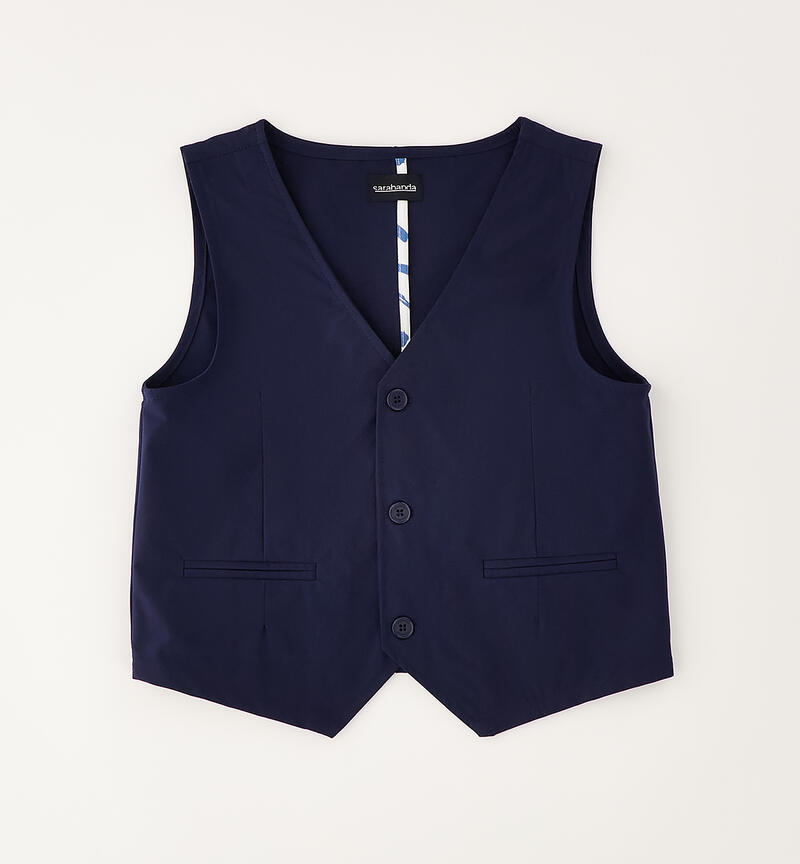Elegant vest for boys NAVY-3854