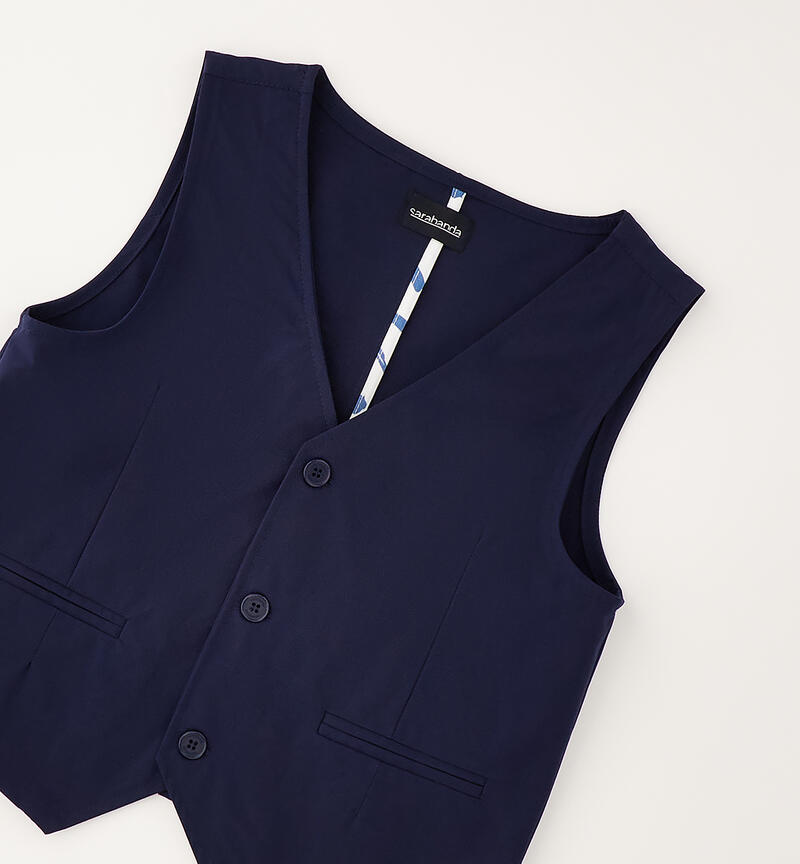 Elegant vest for boys NAVY-3854