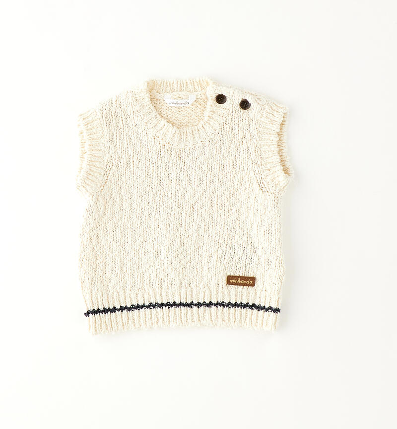 Gilet neonato Minibanda BEIGE-0151
