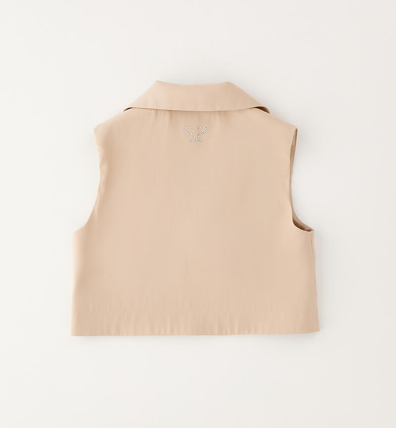 Girls' vest BEIGE-0941