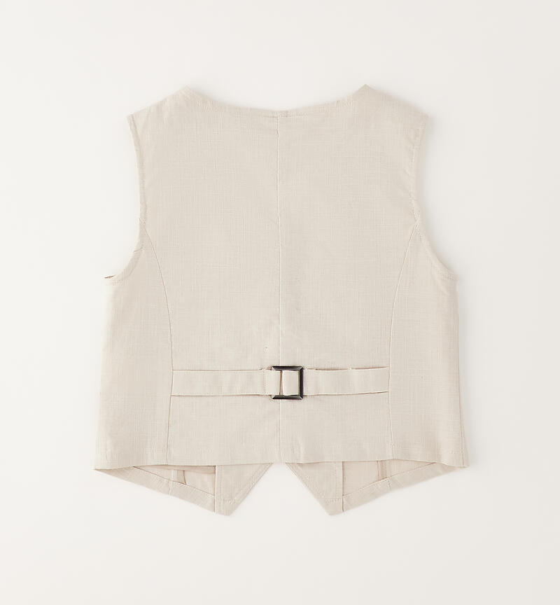 Elegant boy's vest ECRU'-0432