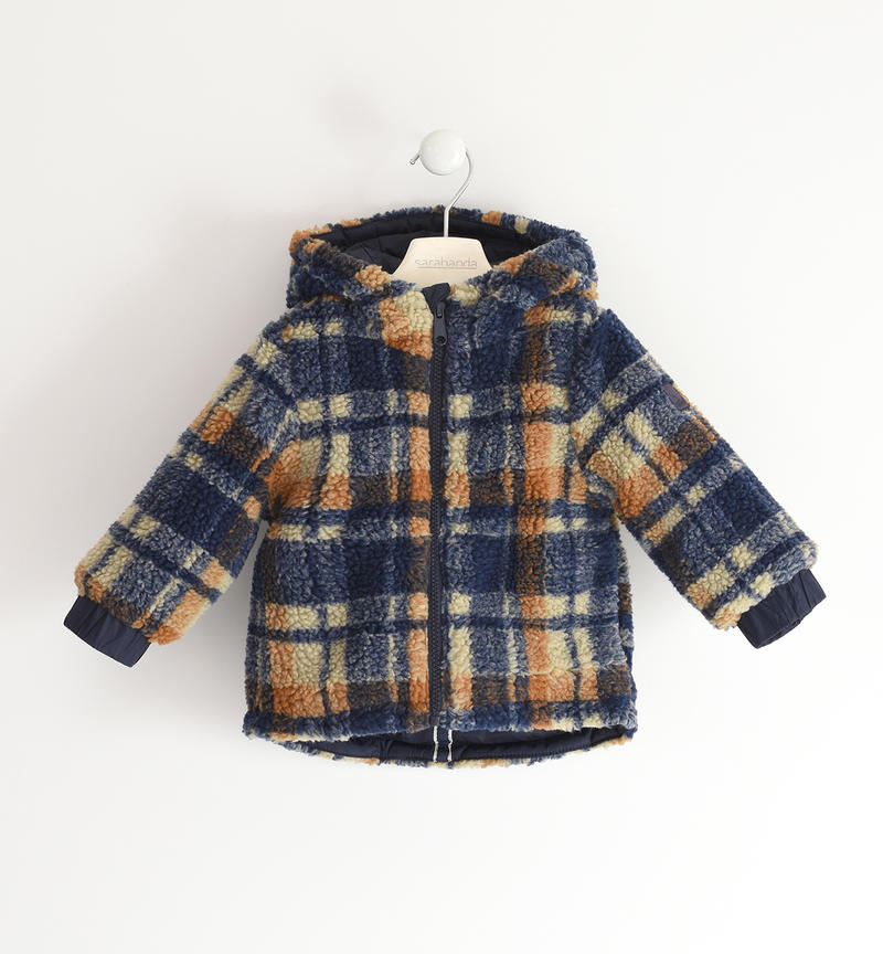 Sarabanda boy's 100 grammes, check-pattern jacket from 9 months to 8 years NAVY-3854