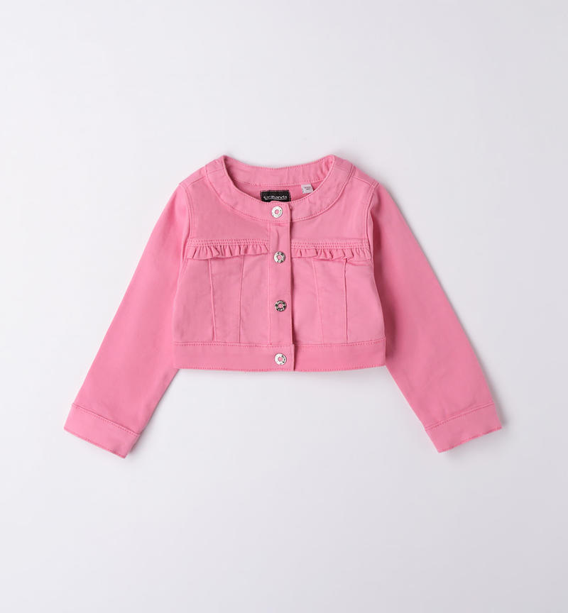 Sarabanda jacket with ruffles for girls from 9 months to 8 years ROSA-2426