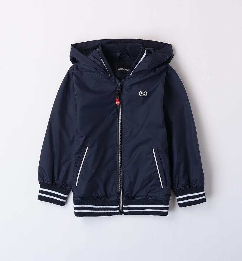 Boys' blue padded jacket with zip  NAVY-3854