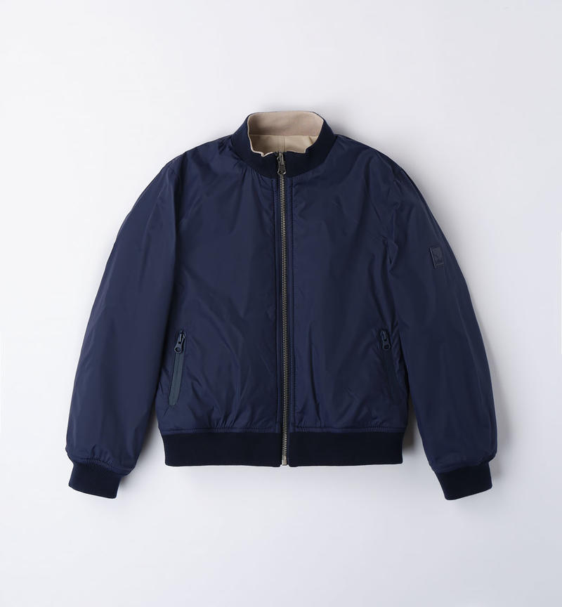 Giubbotto bomber reversibile ragazzo da 8 a 16 anni Sarabanda BEIGE-0435