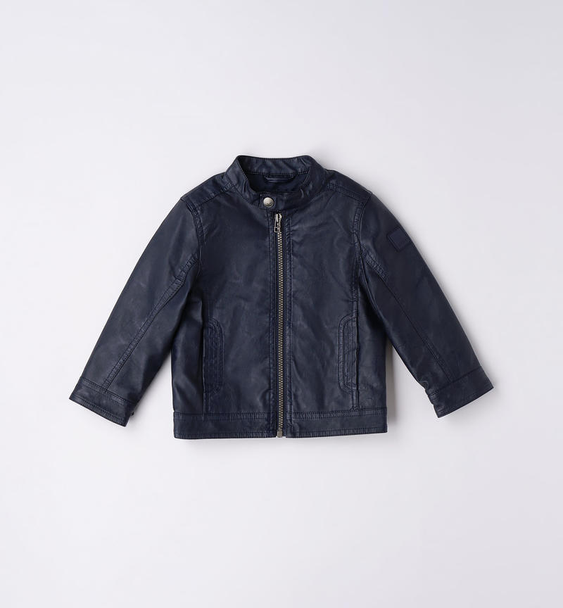 Sarabanda biker jacket for boys from 9 months to 8 years NAVY-3854