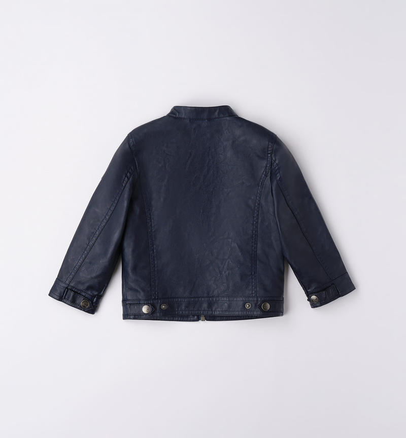 Sarabanda biker jacket for boys from 9 months to 8 years NAVY-3854