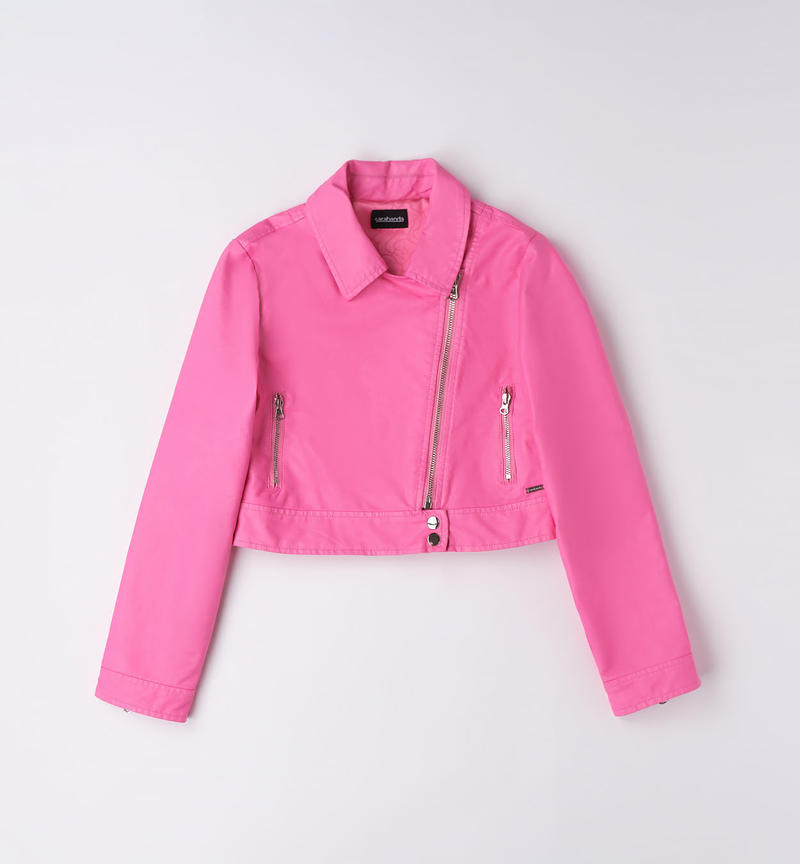 Sarabanda biker jacket for girls from 8 to 16 years ROSA-2426