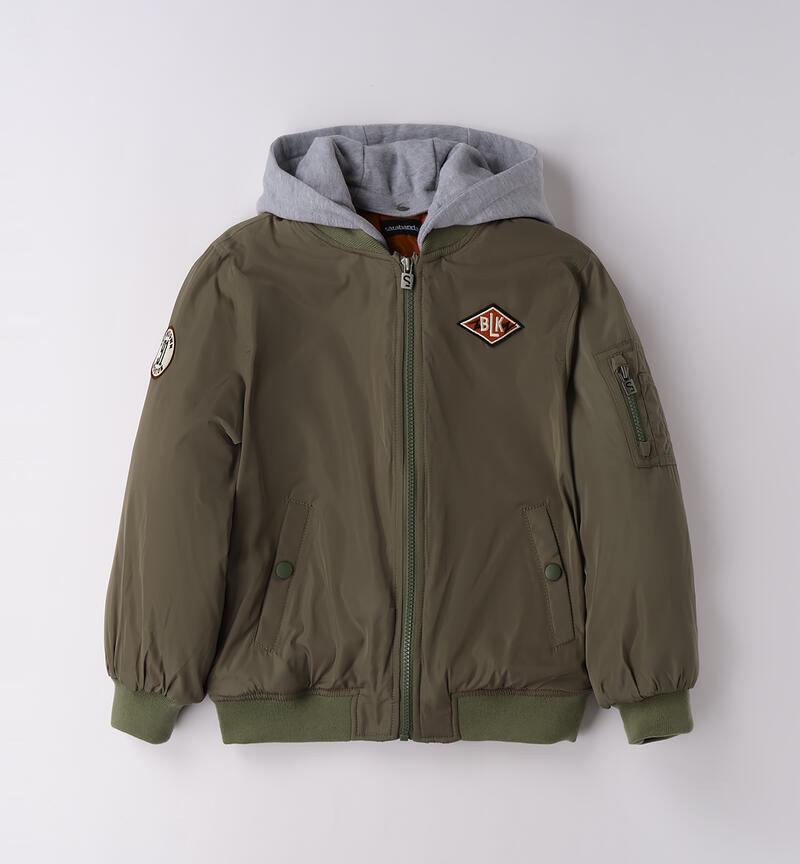 Giubbotto da ragazzo Sarabanda VERDE MILITARE-5554
