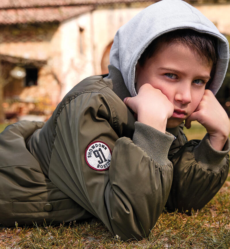 Giubbotto da ragazzo Sarabanda VERDE MILITARE-5554
