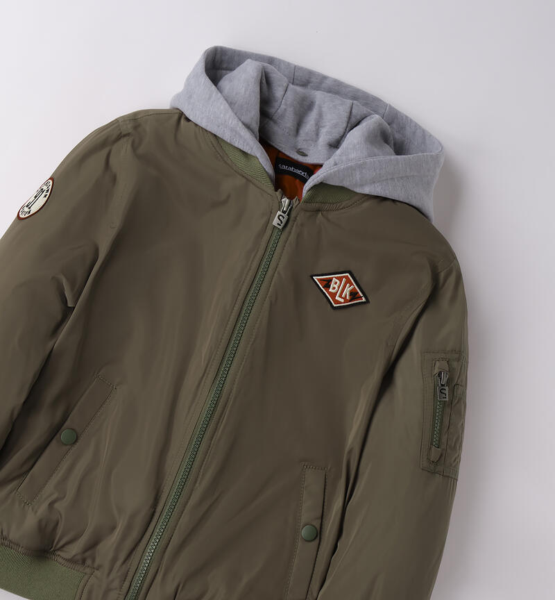 Giubbotto da ragazzo Sarabanda VERDE MILITARE-5554