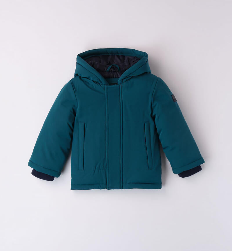 Sarabanda technical winter jacket for boys from 9 months to 8 years DARK GREEN-4586