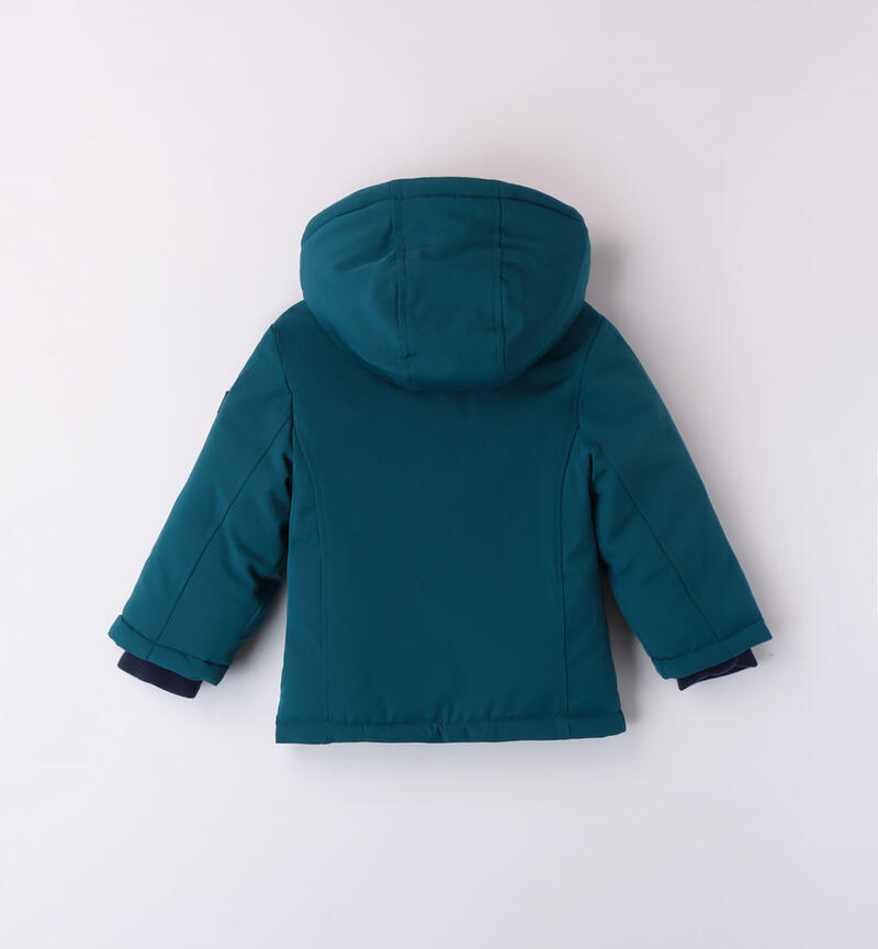 Sarabanda technical winter jacket for boys from 9 months to 8 years DARK GREEN-4586