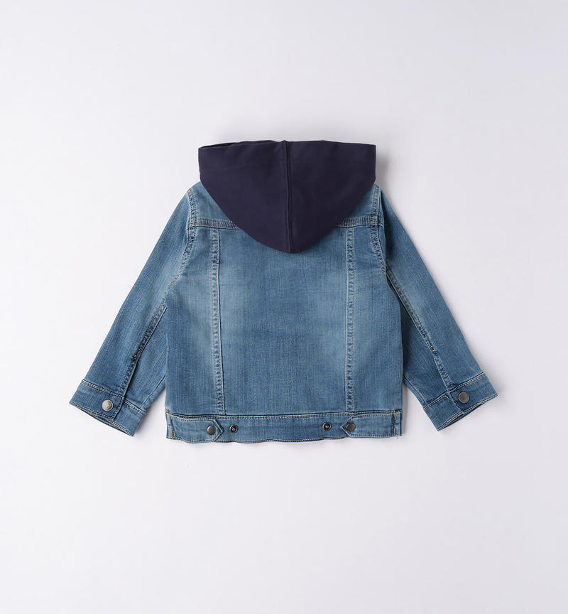 Giubbotto jeans con cappuccio per bambino da 9 mesi a 8 anni Sarabanda STONE BLEACH-7350