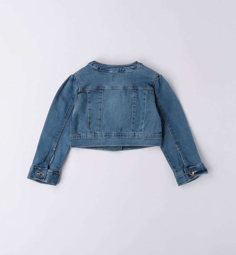 Giubbotto jeans con strass bambina da 9 mesi a 8 anni Sarabanda STONE BLEACH-7350