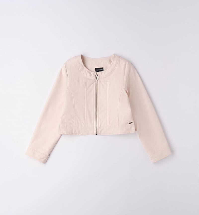 Sarabanda shiny jacket for girls from 8 to 16 years ROSA CIPRIA-2621