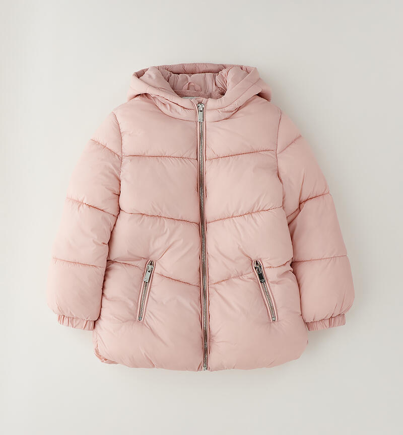 Long jacket for girls LIGHT PINK-2921