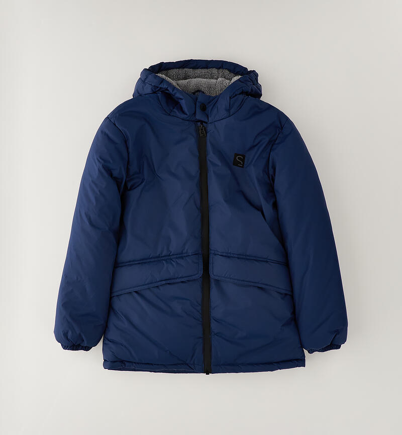 Giubbotto lungo ragazzo BLU-3656