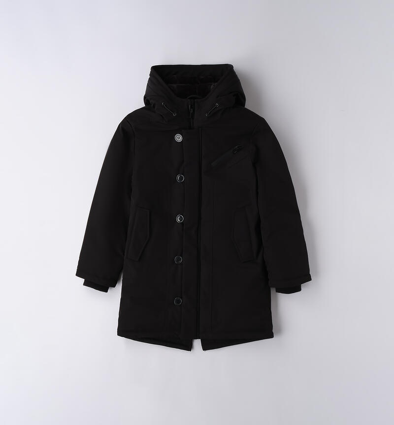 Giubbotto lungo ragazzo NERO-0658