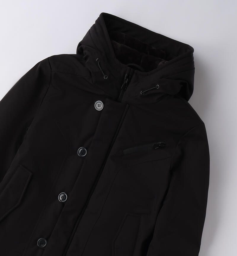 Giubbotto lungo ragazzo NERO-0658