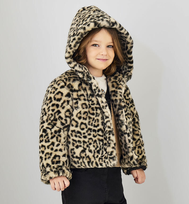 Giubbotto maculato bambina BEIGE-0151