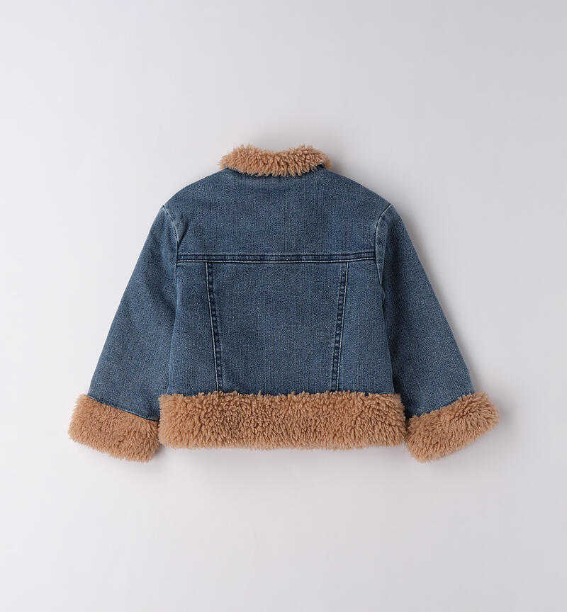 Giubbotto per bambina STONE WASHED CHIARO-7400