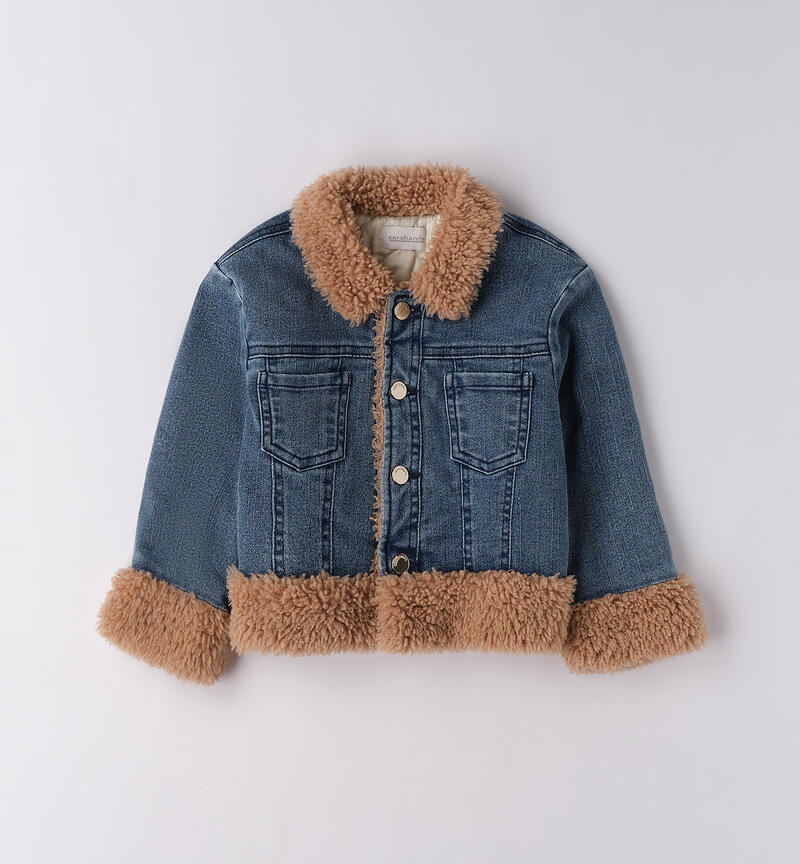 Giubbotto per bambina STONE WASHED CHIARO-7400