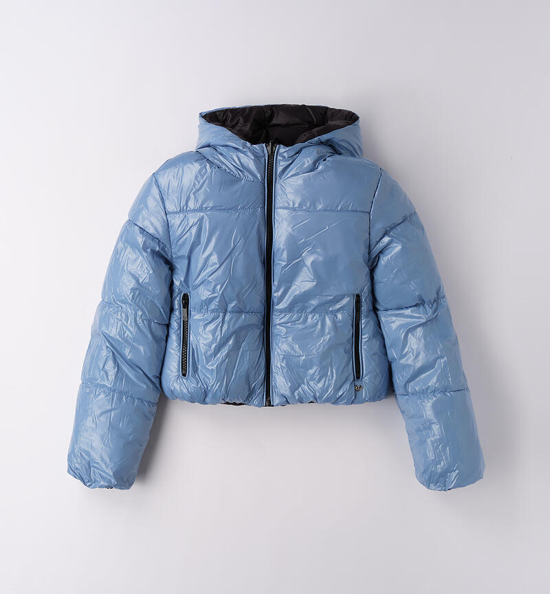 Reversible jacket for girls AZZURRO-3762