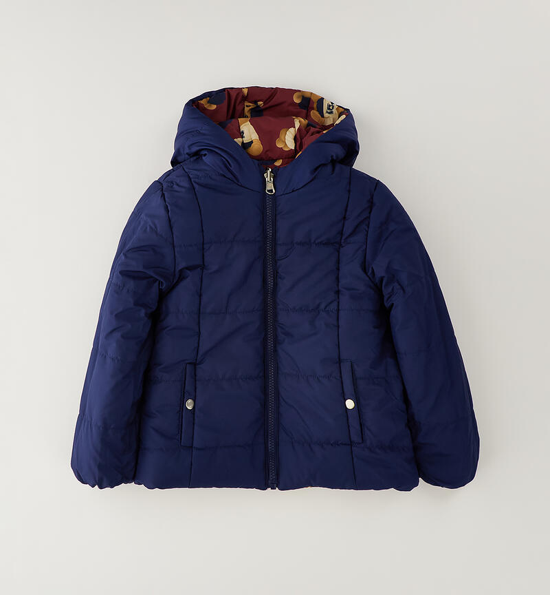Giubbotto reversibile bambina BORDEAUX-BLU-6CFP