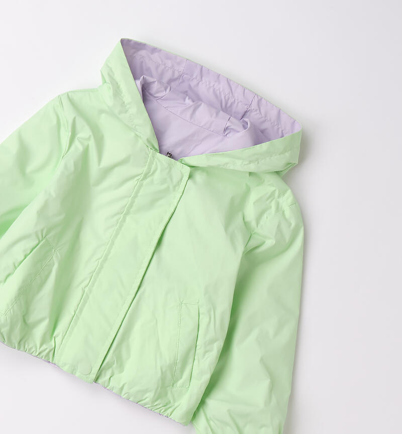 Reversible jacket for girls VERDE-5121