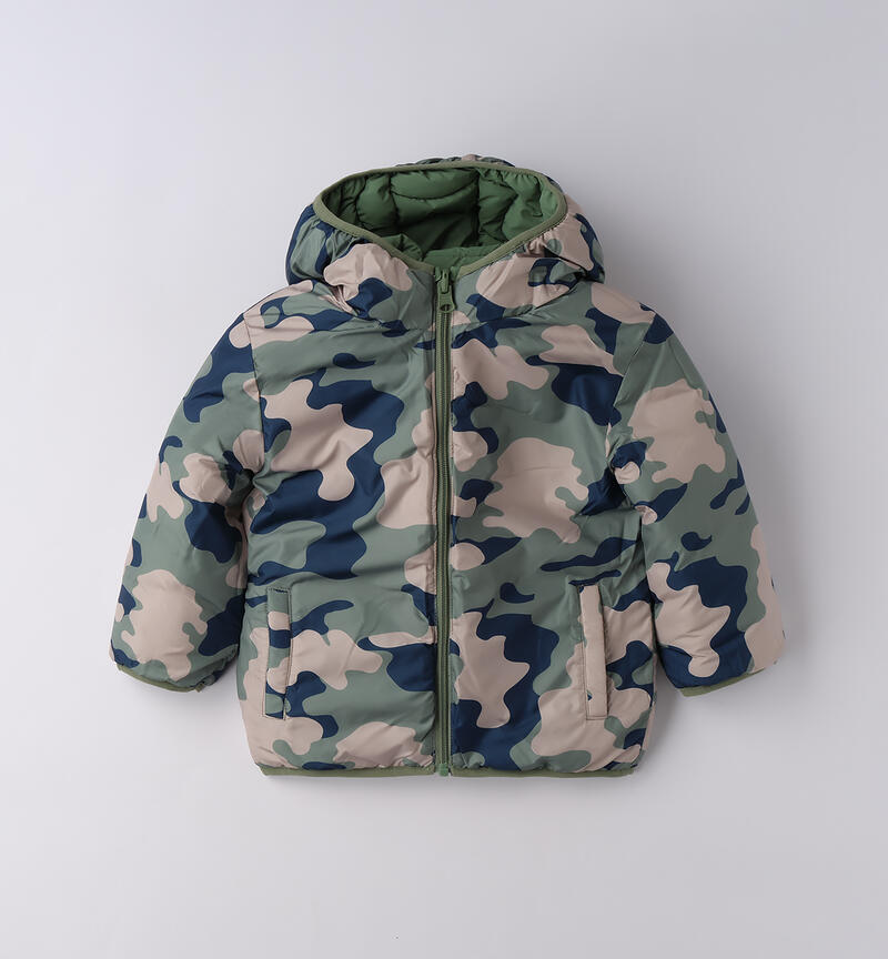Giubbotto reversibile bambino VERDE SALVIA-4921