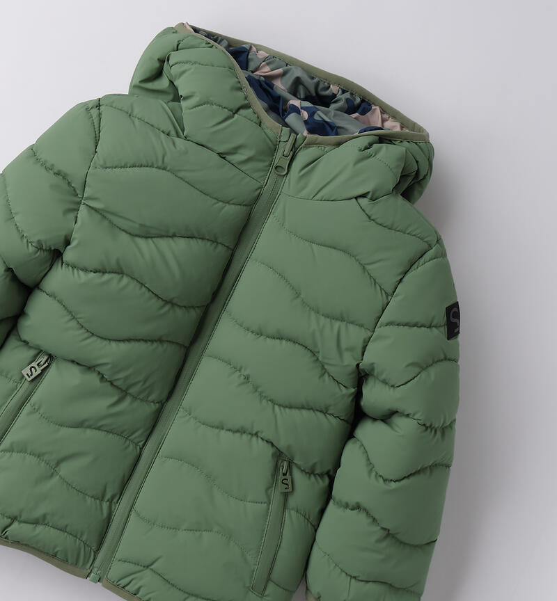 Giubbotto reversibile bambino VERDE SALVIA-4921