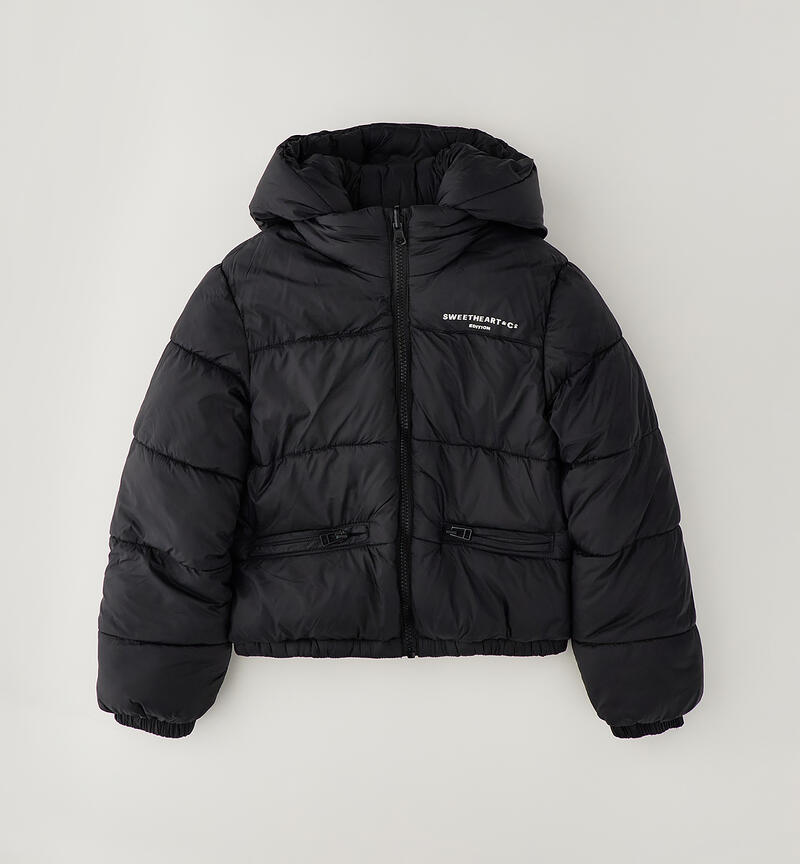 Reversible jacket for girls NERO-0658
