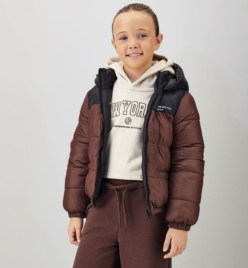 Reversible jacket for girls NERO-0658