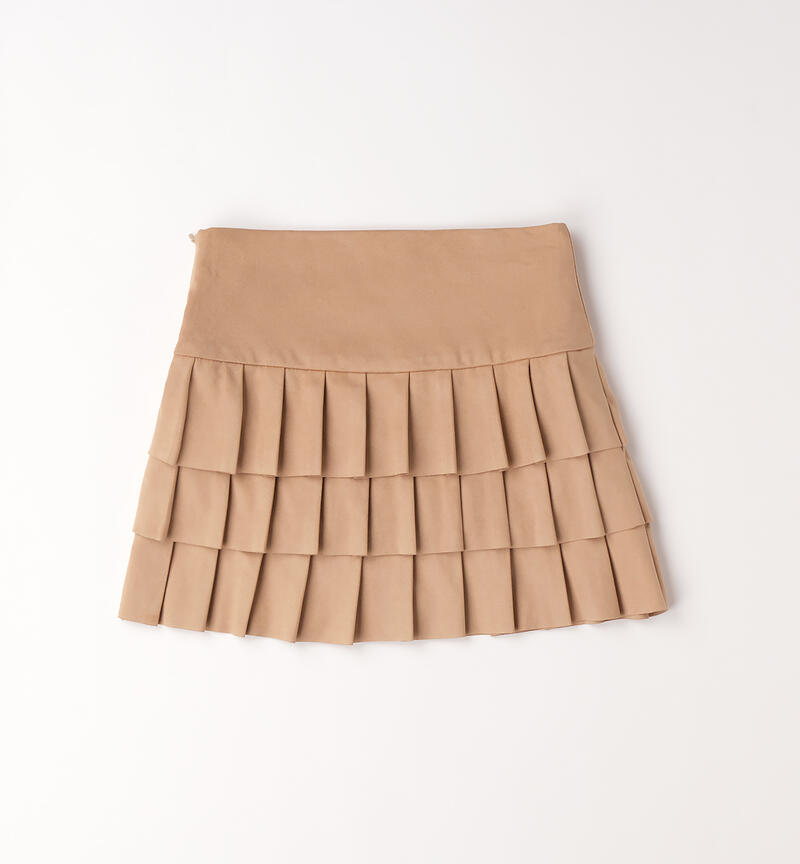 Gonna bambina con balze NOCCIOLA-0736