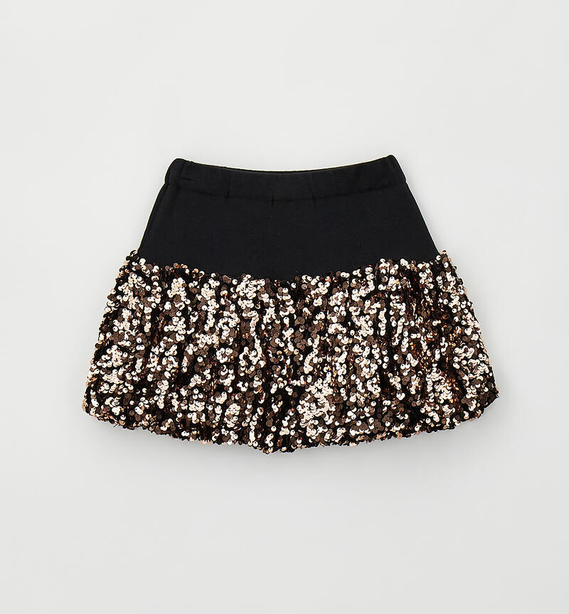 Gonna bambina Sarabanda NERO-BRONZO-8469