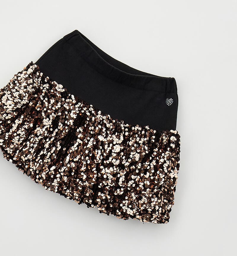 Gonna bambina Sarabanda NERO-BRONZO-8469
