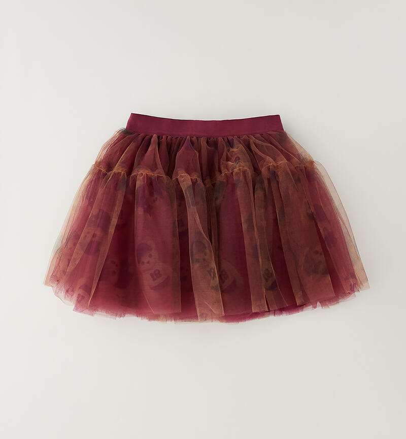 Gonna in tulle bambina BORDEAUX-BLU-6CFP