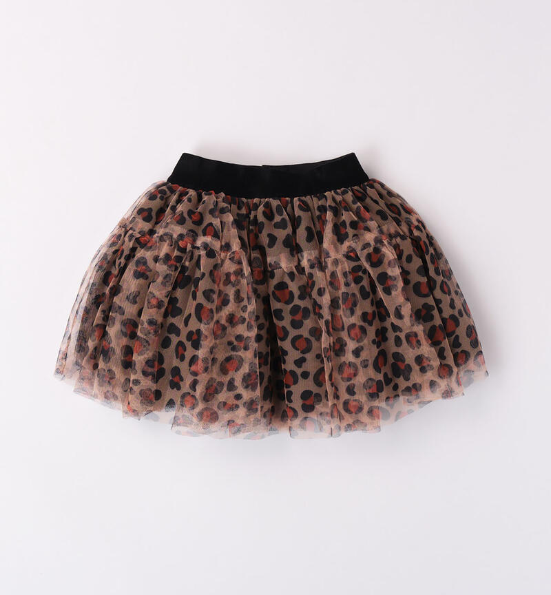 Sarabanda tulle skirt for girls from 9 months to 8 years BEIGE-ARANCIO-6K84
