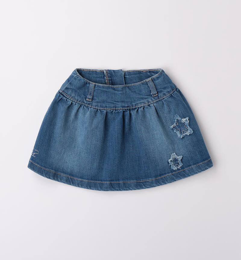 Gonna jeans bambina STONE WASHED CHIARO-7400